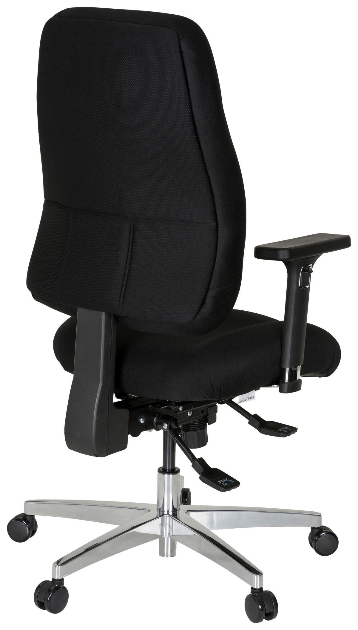 Vrtljivi Stol Zenit Comfort, Črna - srebrne barve/črna, Basics, kovina/umetna masa (66/107/67cm) - MID.YOU