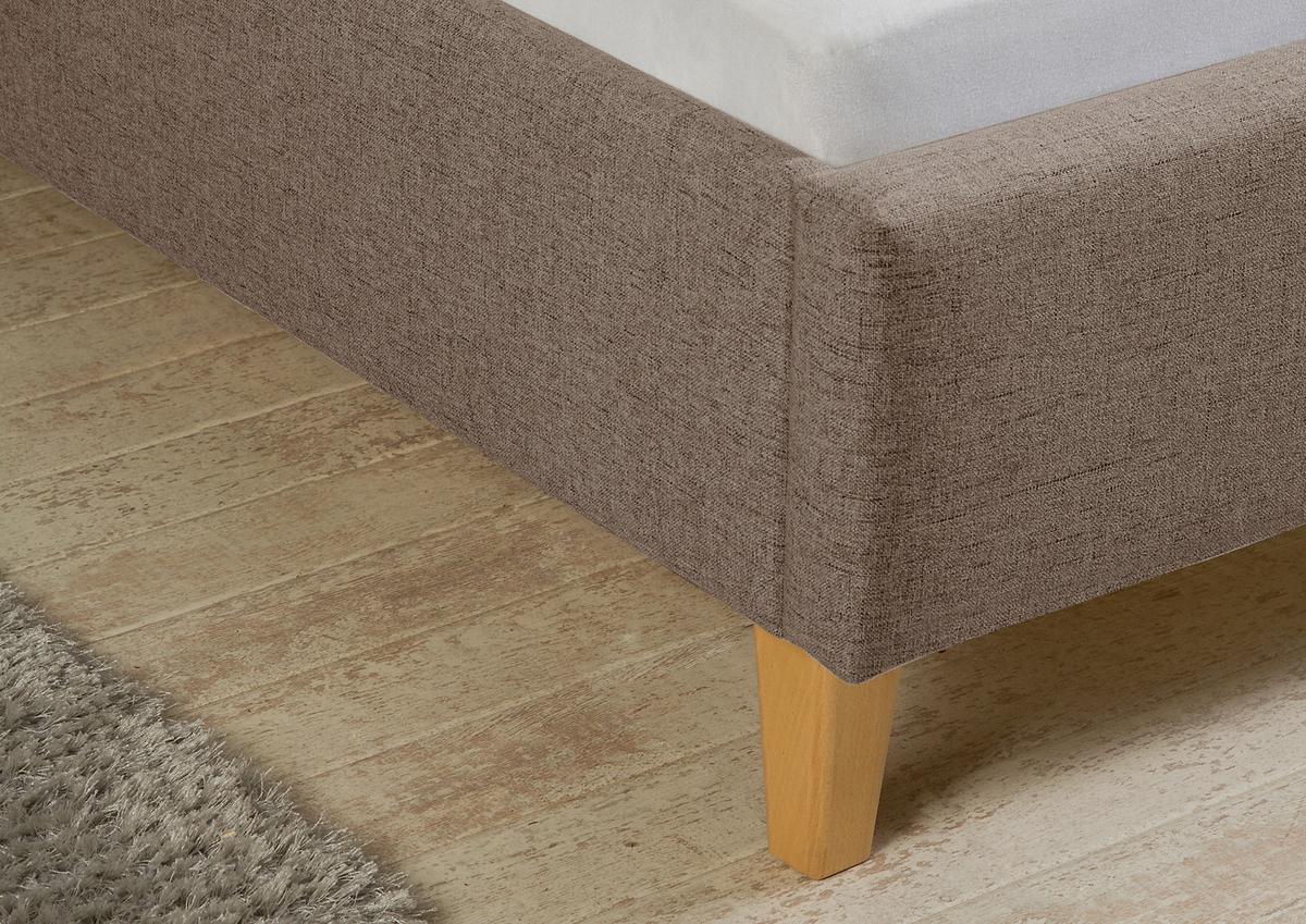 Polsterbett Kenny Hellbraun ca. 140x200 cm - Hellbraun/Naturfarben, MODERN, Holz/Textil (140/200cm) - Livetastic