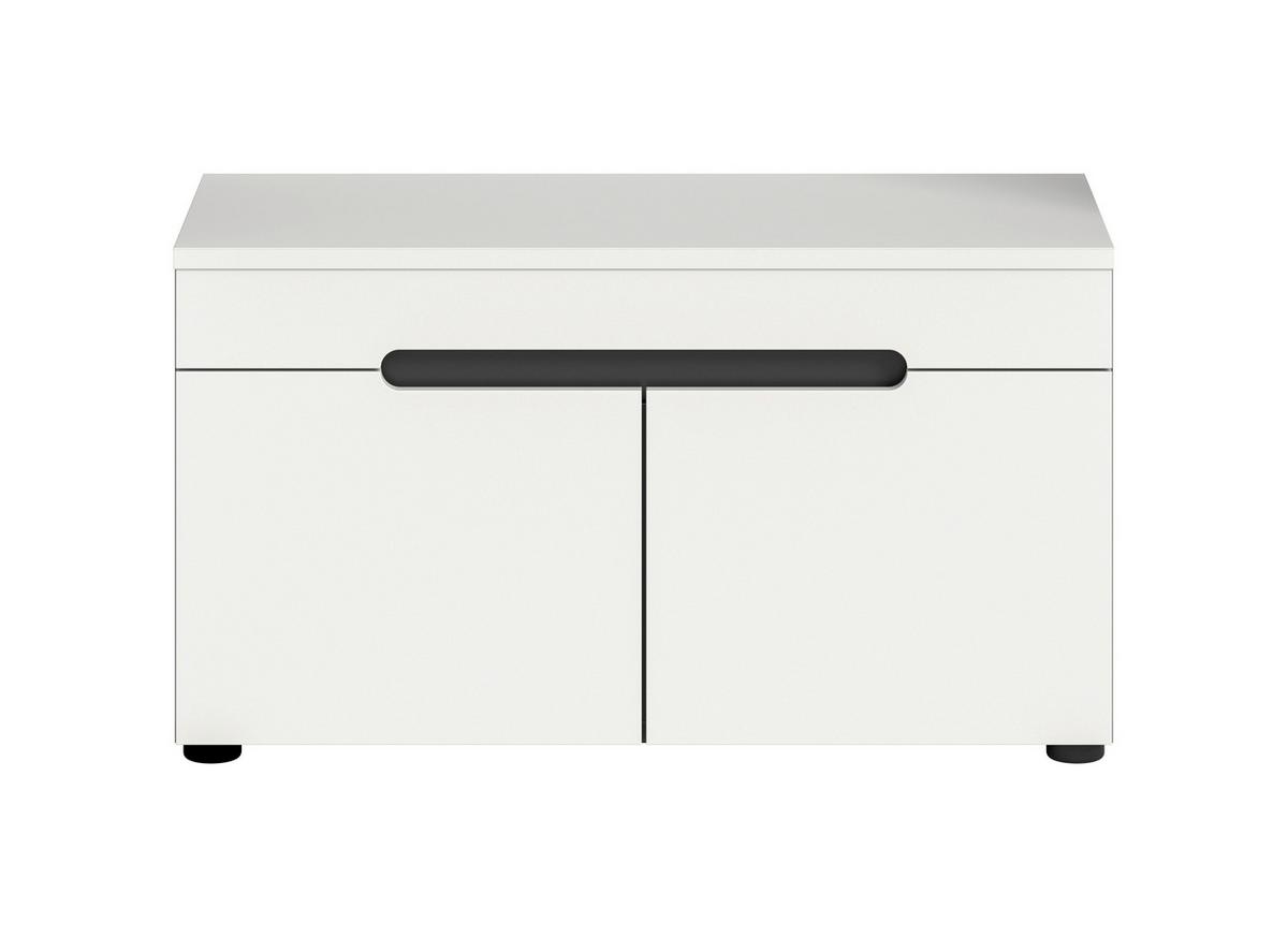 Garderobna Klop Canu, Bela, Siva - siva/črna, Design, umetna masa/leseni material (80/45/37cm) - Livetastic