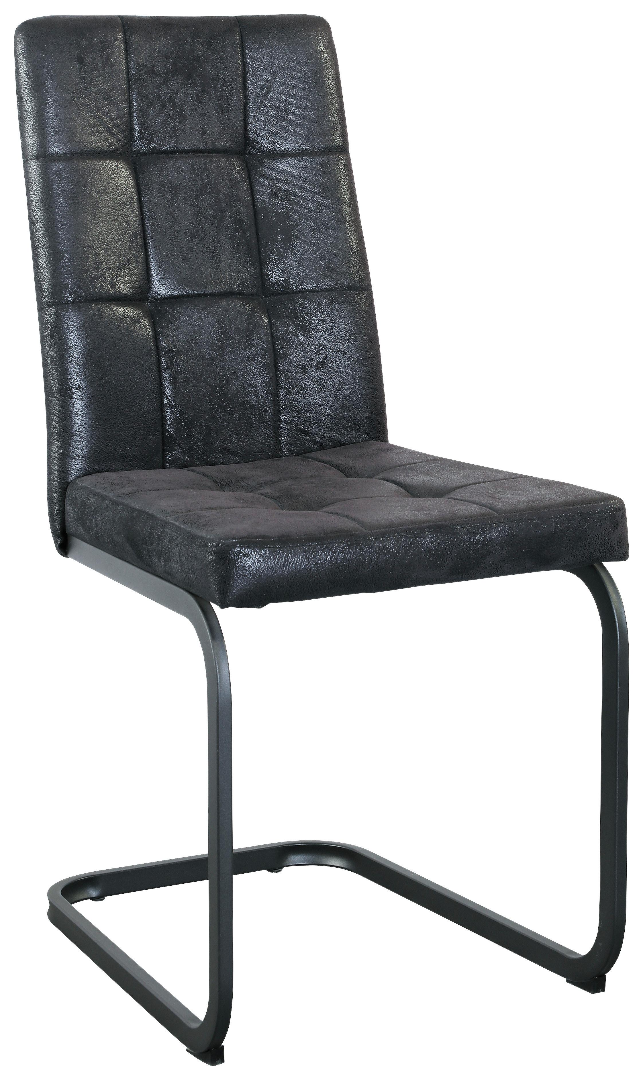 KRZESŁO RADAL - czarny, Modern, metal/tkanina (43/92/56cm) - MID.YOU