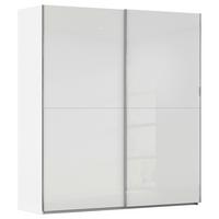 Ormar S Kliznim Vratima Fifty - bijela/boje kroma, Konvencionalno, staklo/drvni materijal (201/223/66cm) - Premium Living