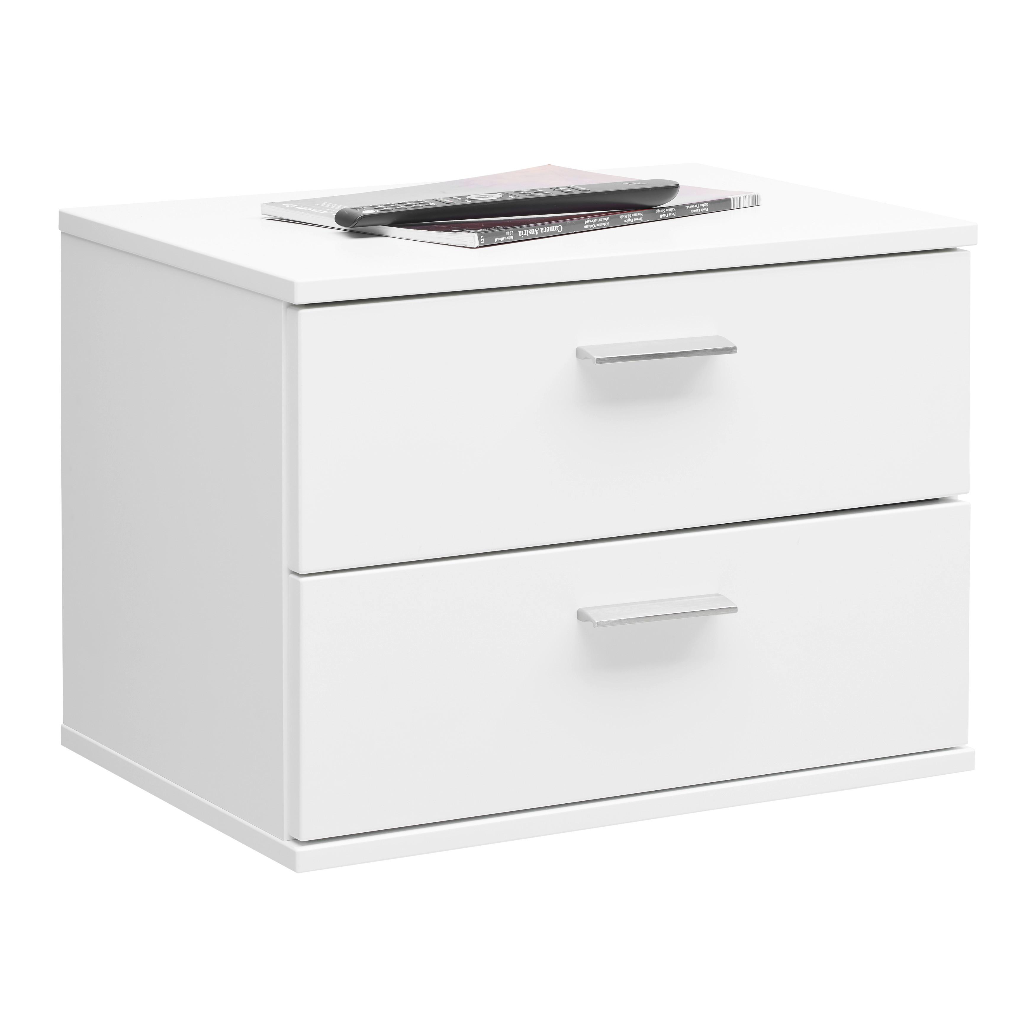 TV-Element Studio 11 in Weiß - Alufarben/Weiß, MODERN, Holzwerkstoff/Metall (53/39/38cm) - Premium Living