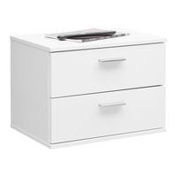 TV-Element Studio 11 in Weiß - Alufarben/Weiß, MODERN, Holzwerkstoff/Metall (53/39/38cm) - Premium Living