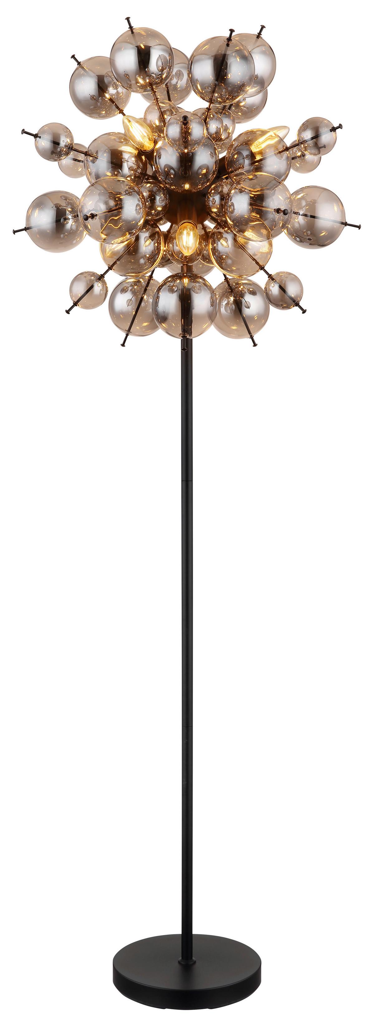 Stoječa Svetilka 15633ss - črna, Design, kovina/steklo (55/155cm) - Globo