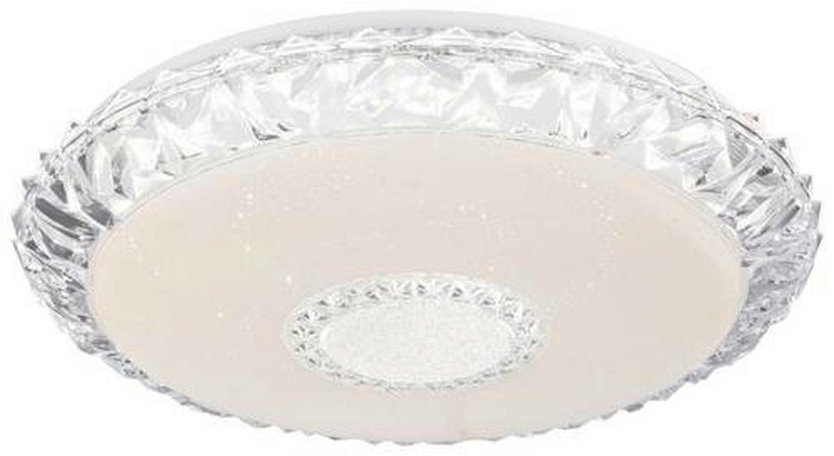 LED-DECKENLEUCHTE EDDIE D: 50 CM - Weiss/Opal, Basics, Kunststoff/Metall (50/10cm) - Globo