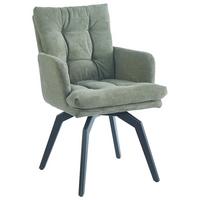 Armlehnstuhl Hanna in Grün - Schwarz/Grün, MODERN, Textil/Metall (60/88/64cm) - Mömax