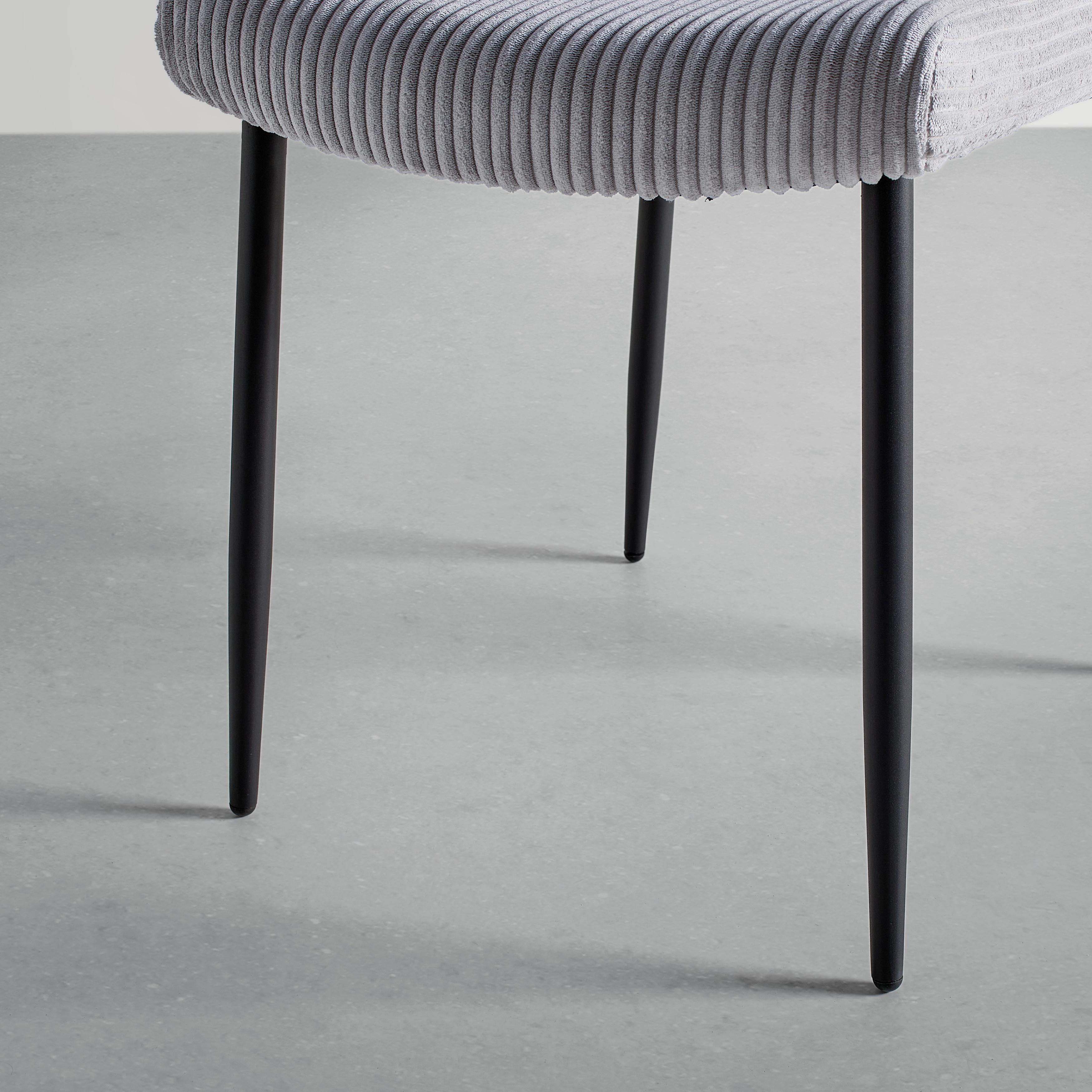 STOL ELIA - grå/svart, Modern, metall/trä (56/85/47cm) - Bessagi Home