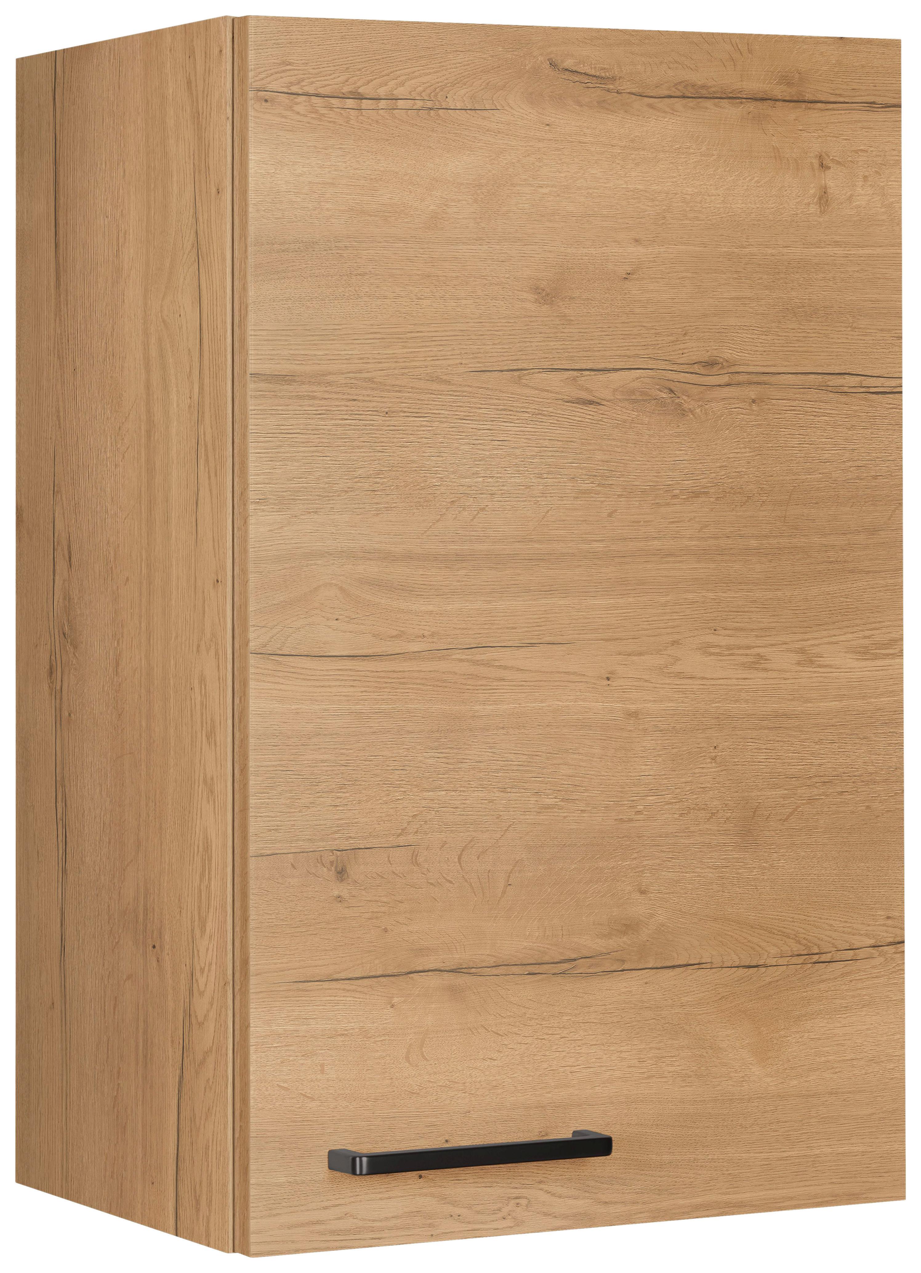 Küchenoberschrank Structura Eiche - Eichefarben/Schwarz, MODERN, Holzwerkstoff/Metall (45/72/35cm) - Nobilia