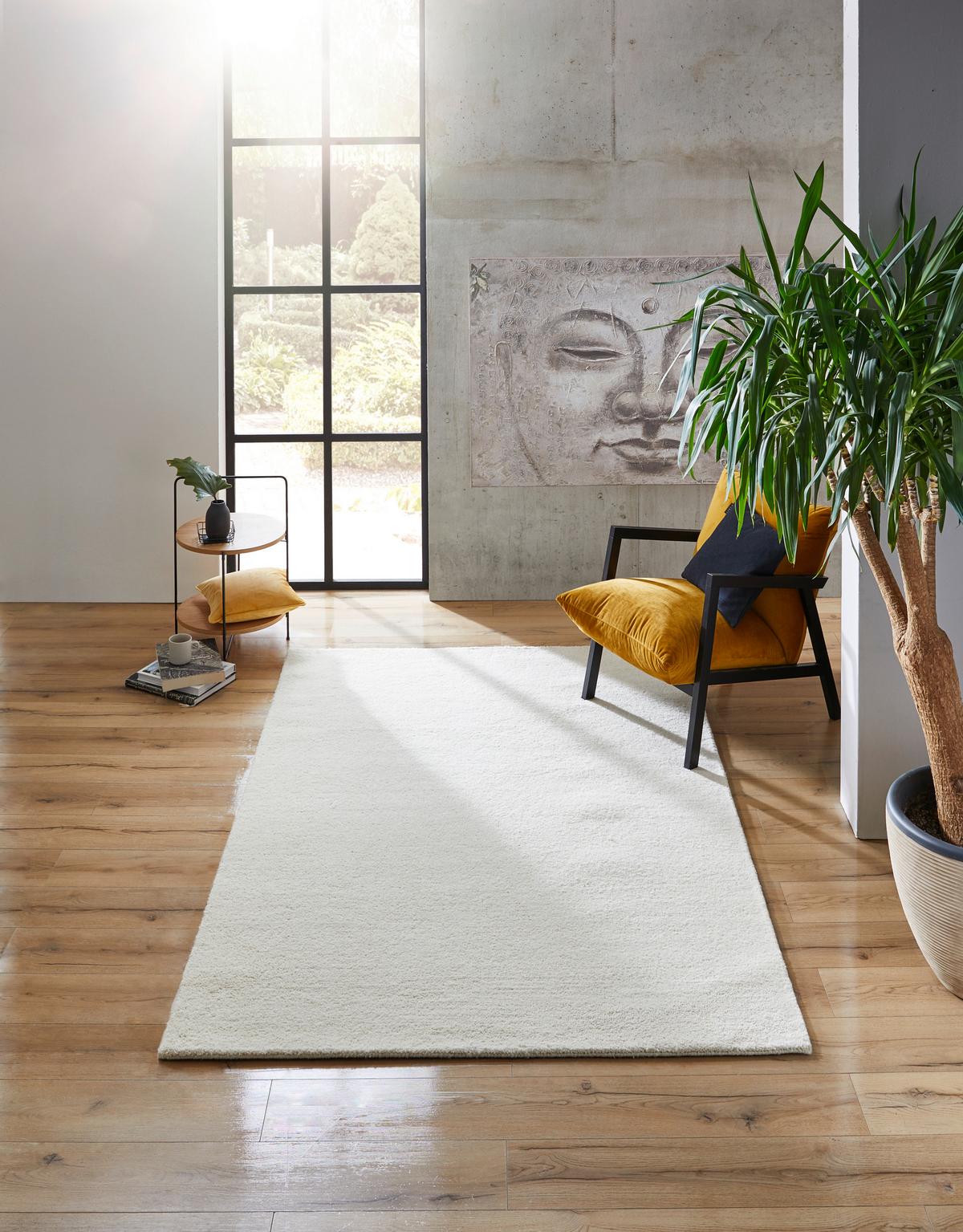 DYWAN WEŁNIANY NADOR - biały, Design, tkanina (130/190cm) - Linea Natura