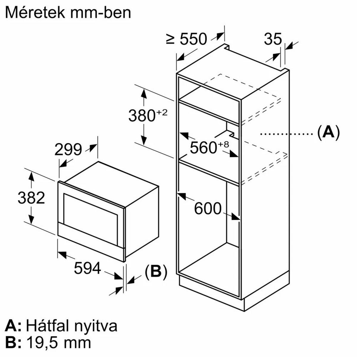 Ugradbena Mikrovalna Pećnica Bfl7221w1 - bijela, Design