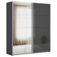 DULAP USI CULISANTE FELDKIRCH - argintiu/antracit, Modern, sticlă/material pe bază de lemn (181/210/62cm)