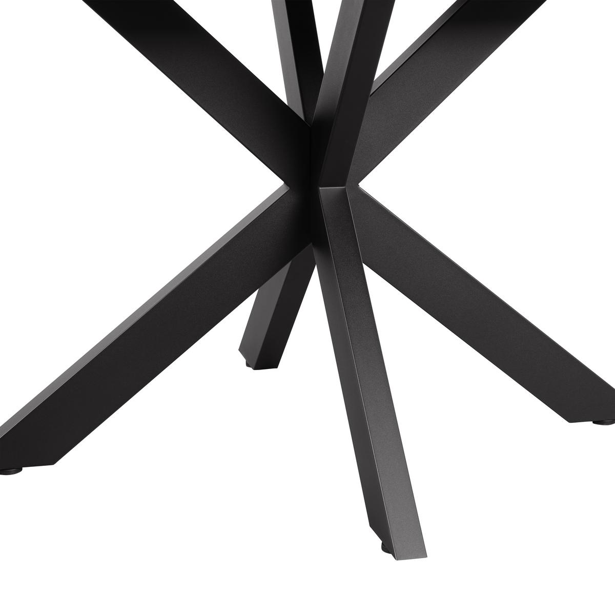 Ausziehtisch Dinner Konzept 3 Schwarz ca. 160x74,5x90cm - Schwarz, Modern, Holzwerkstoff/Metall (160/90/74,5cm) - Mömax