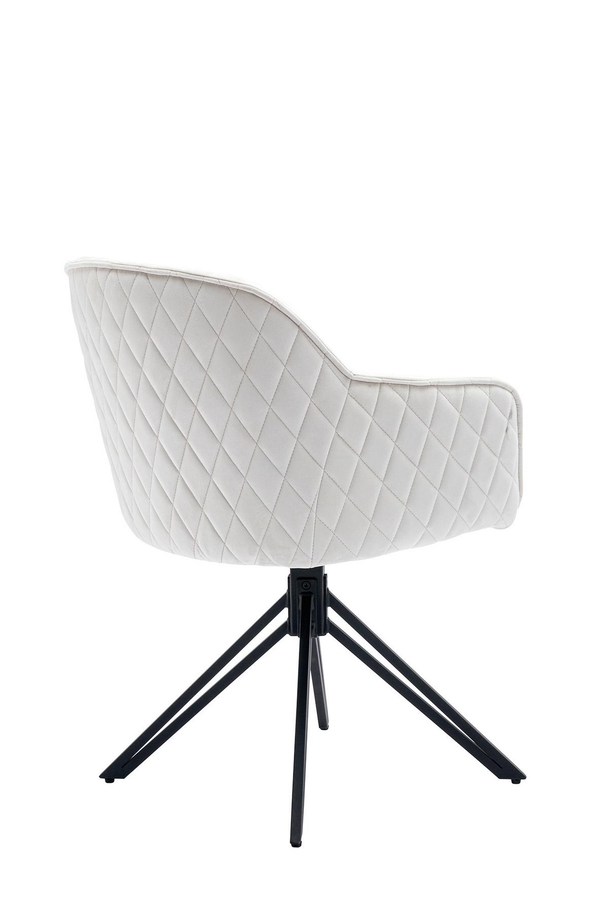 Naslanjač Samt, Bež, Vrtljiv - črna/bež, Moderno, kovina/tekstil (59/83/60cm) - Livetastic