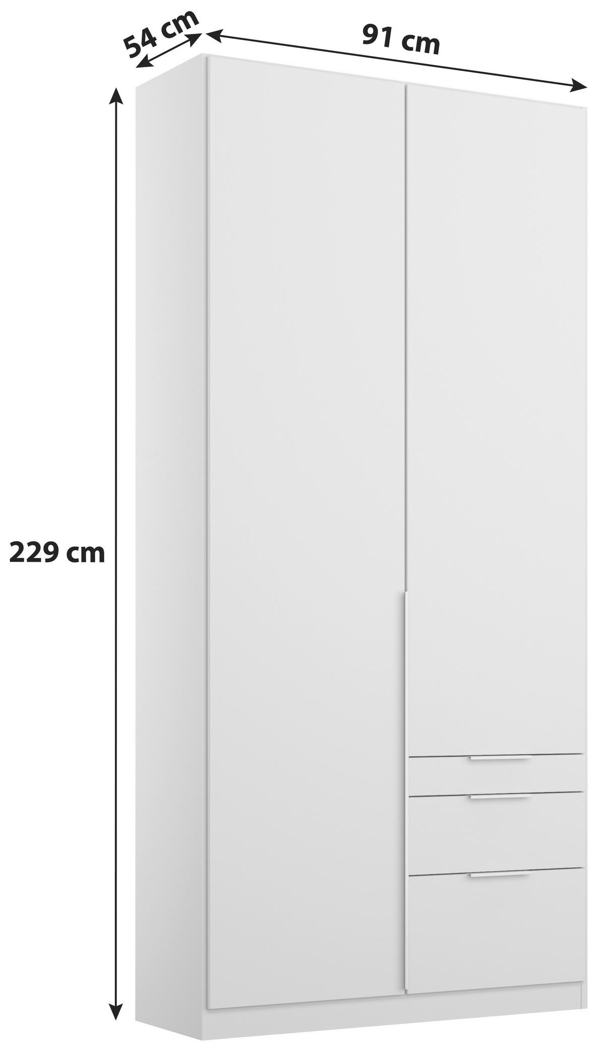 Dulap cu uși rotative ALABAMA - gri deschis, Modern, material pe bază de lemn (91/229/54cm)