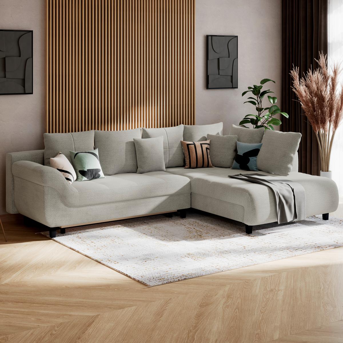 Coltar MENDOZA - gri, Konventionell, textil (309/197cm) - Modern Living