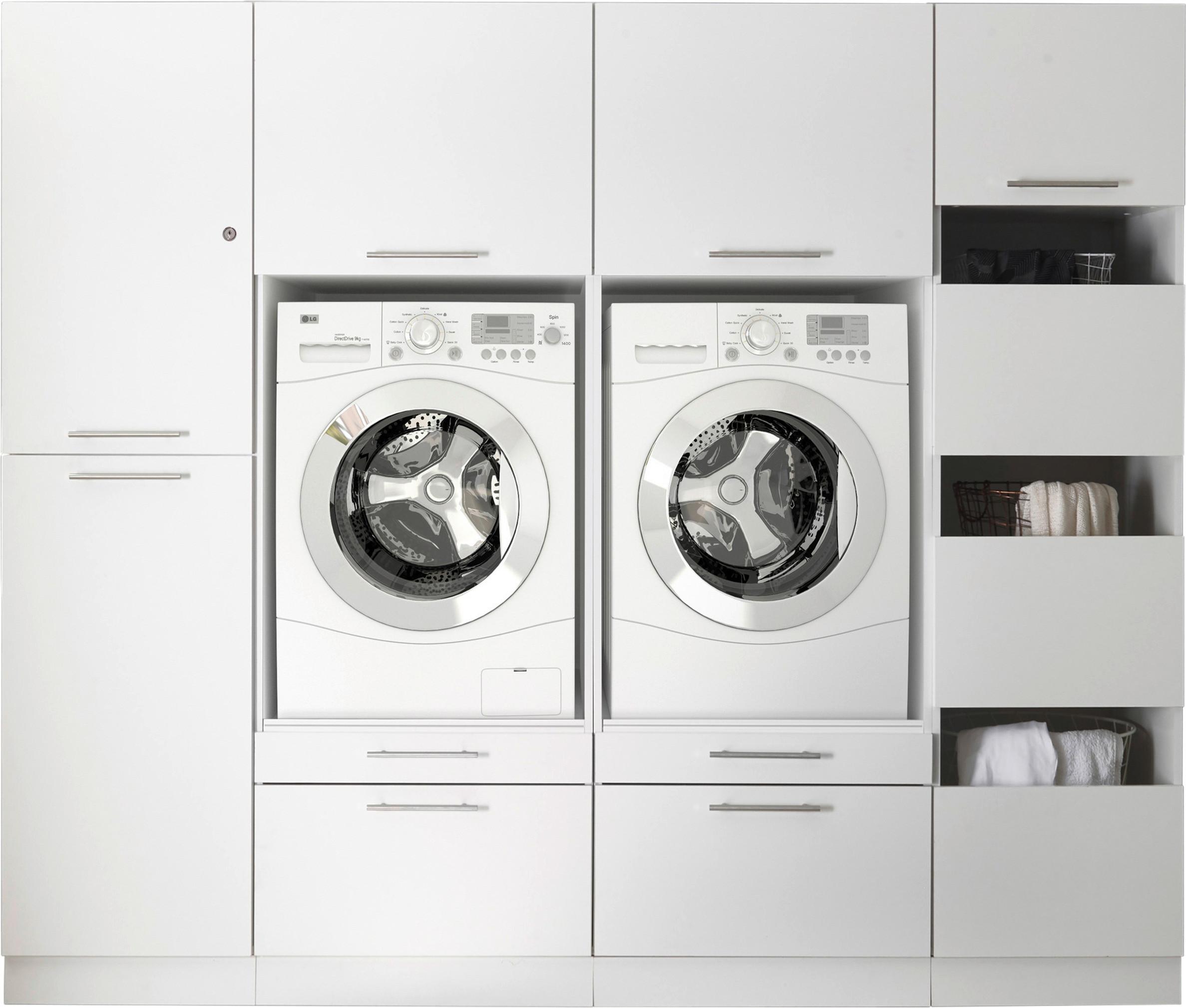 Hauswirtschaftsraum Clara Weiß B: ca. 234,8 cm - Weiß, KONVENTIONELL, Holzwerkstoff (234,8/200/67,6cm) - Respekta