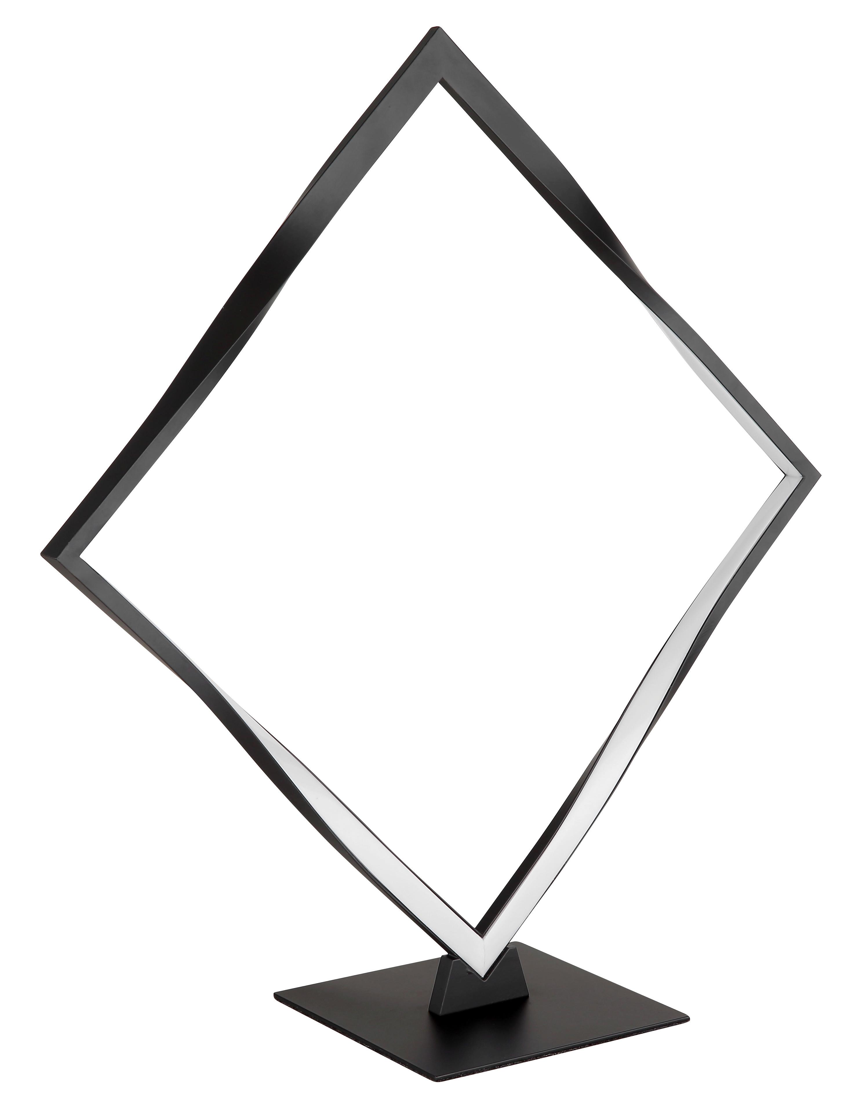 LED-Tischleuchte Maxxy Schwarz/Opal max. 12 Watt - Opal/Schwarz, Design, Kunststoff/Metall (42/14/44,5cm) - Globo
