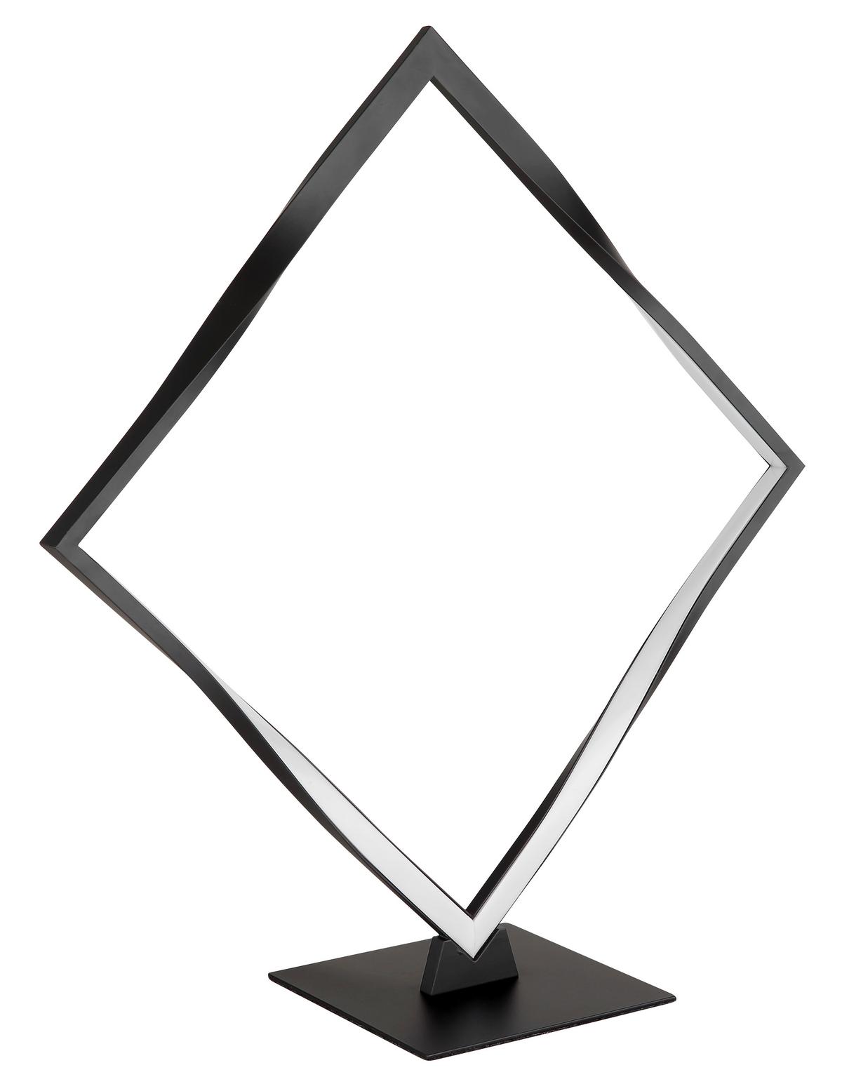 LED-Tischleuchte Maxxy Schwarz/Opal max. 12 Watt - Opal/Schwarz, Design, Kunststoff/Metall (42/14/44,5cm) - Globo