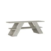 Phonotisch Farfalla ca. 120x40x34 cm Grauweiß - Grauweiß, Design, Holzwerkstoff (120/33,5/40cm) - Livetastic