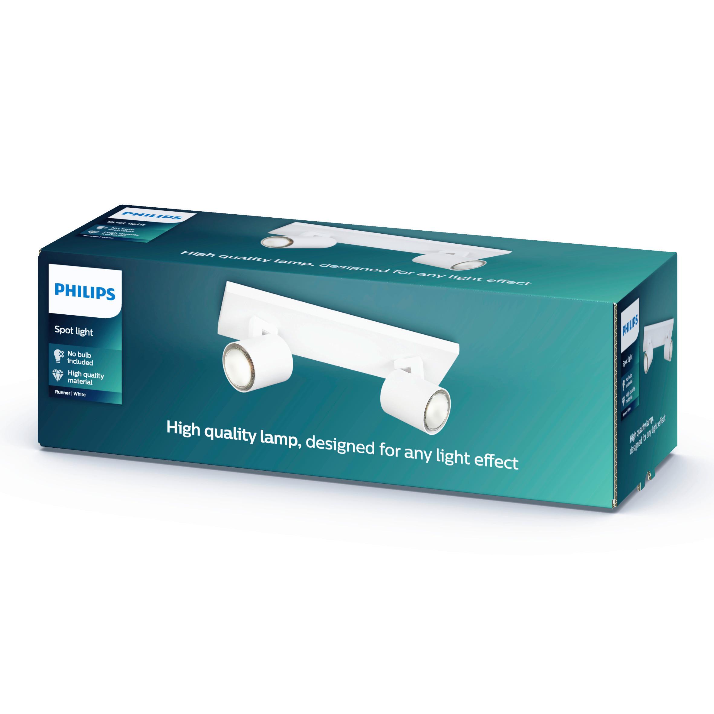 LAMPA SUFITOWA LED 530923112 SPOT RUNNER PHILIPS - biały, Basics, metal (30,9/10,9/9cm) - Philips