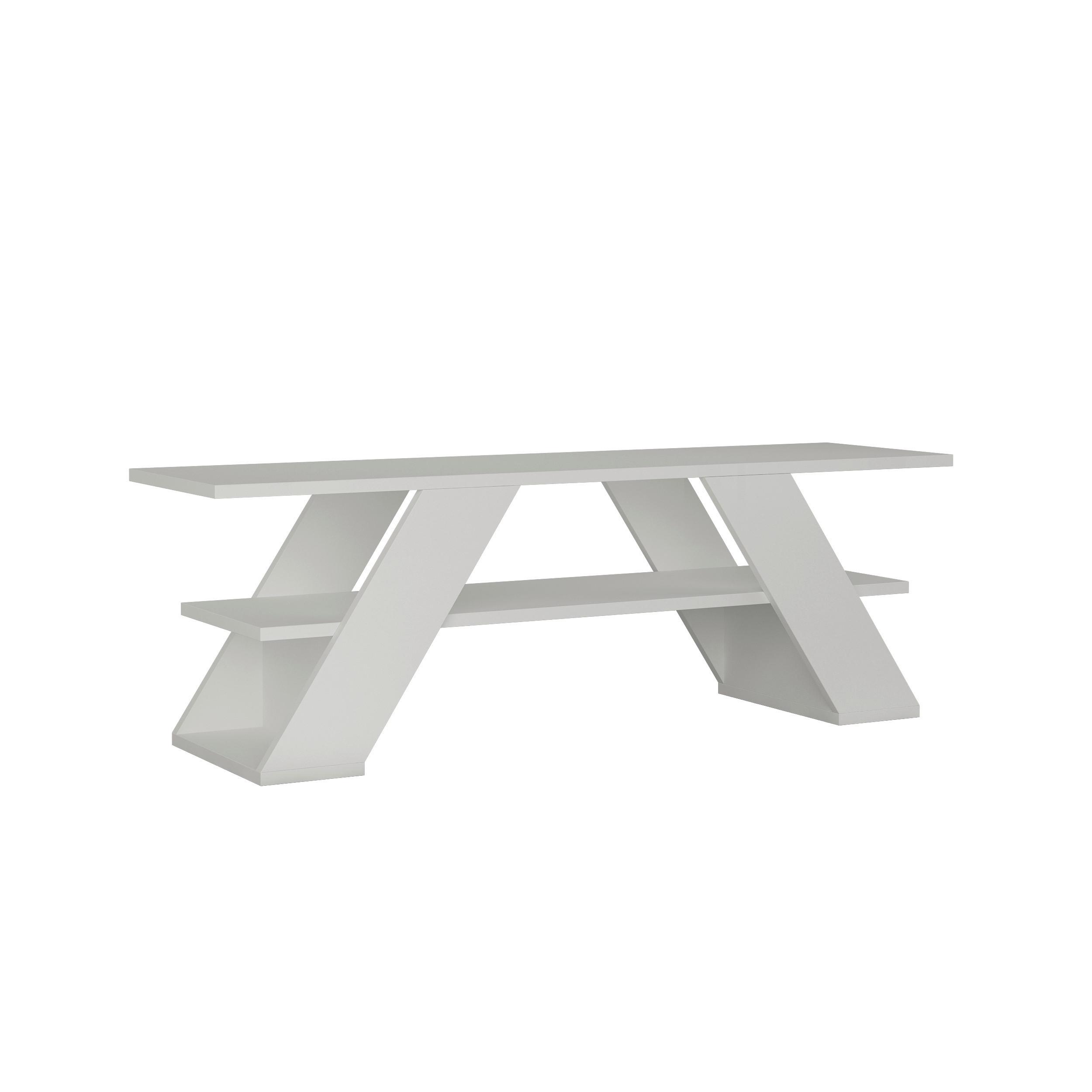 Tv Element Farfalla, Bela - bela, Design, leseni material (120/33,5/40cm) - Livetastic