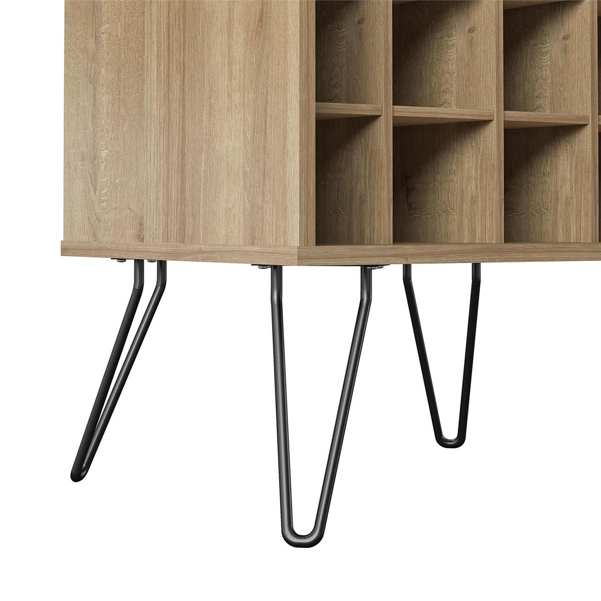 Weinregal Concord Braun ca. 51x80x45cm - Eichefarben/Schwarz, Design, Holzwerkstoff/Metall (51/80/45cm) - MID.YOU
