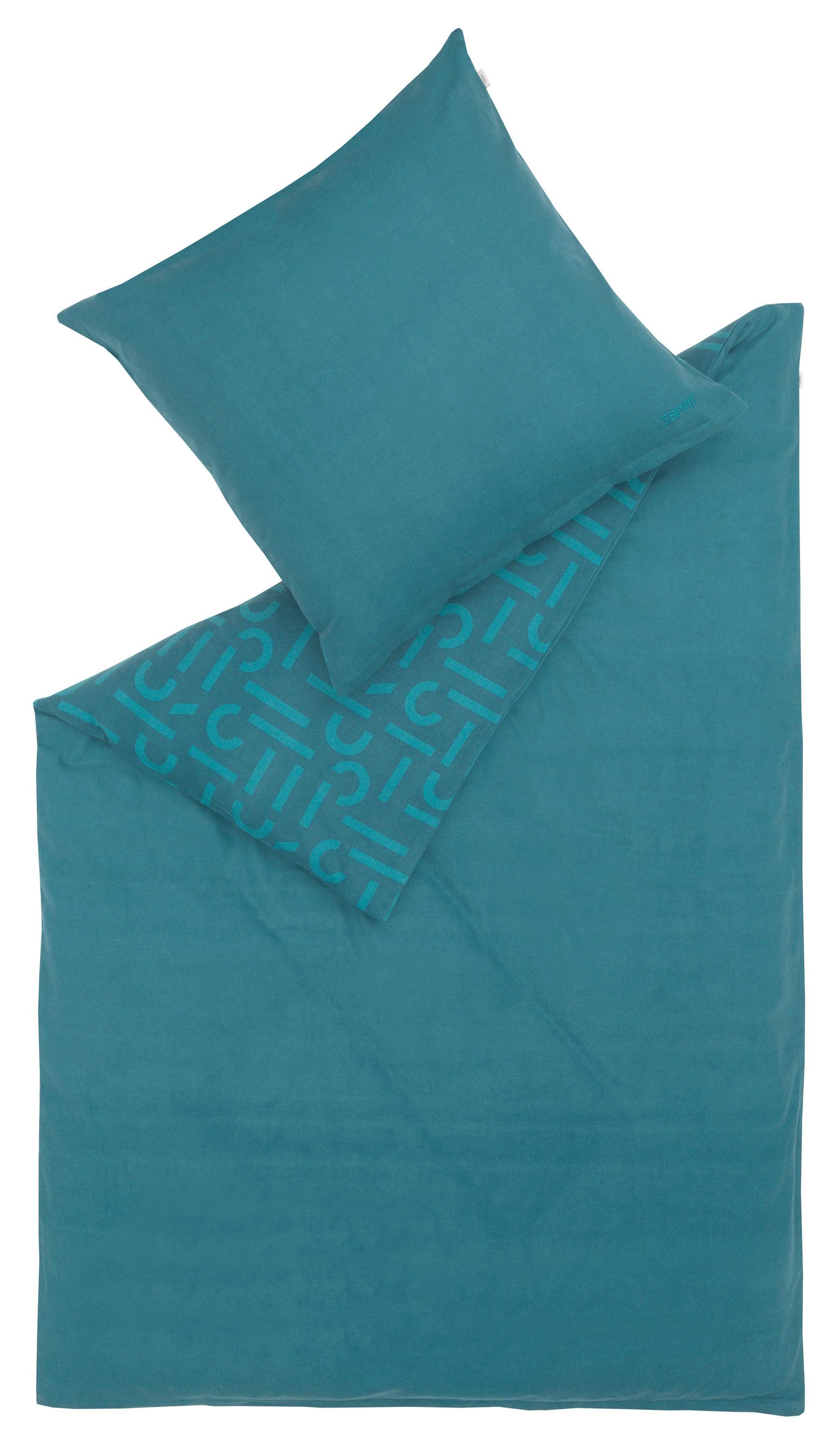 POŚCIEL DWUSTRONNA E-SCATTERBIG - petrol, Basics, tkanina (200/200cm) - Esprit