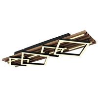 Led Stropna Svjetiljka Obrien - bijela/tamno smeđa, Natur, drvni materijal/metal (82/31/9,5cm) - Globo