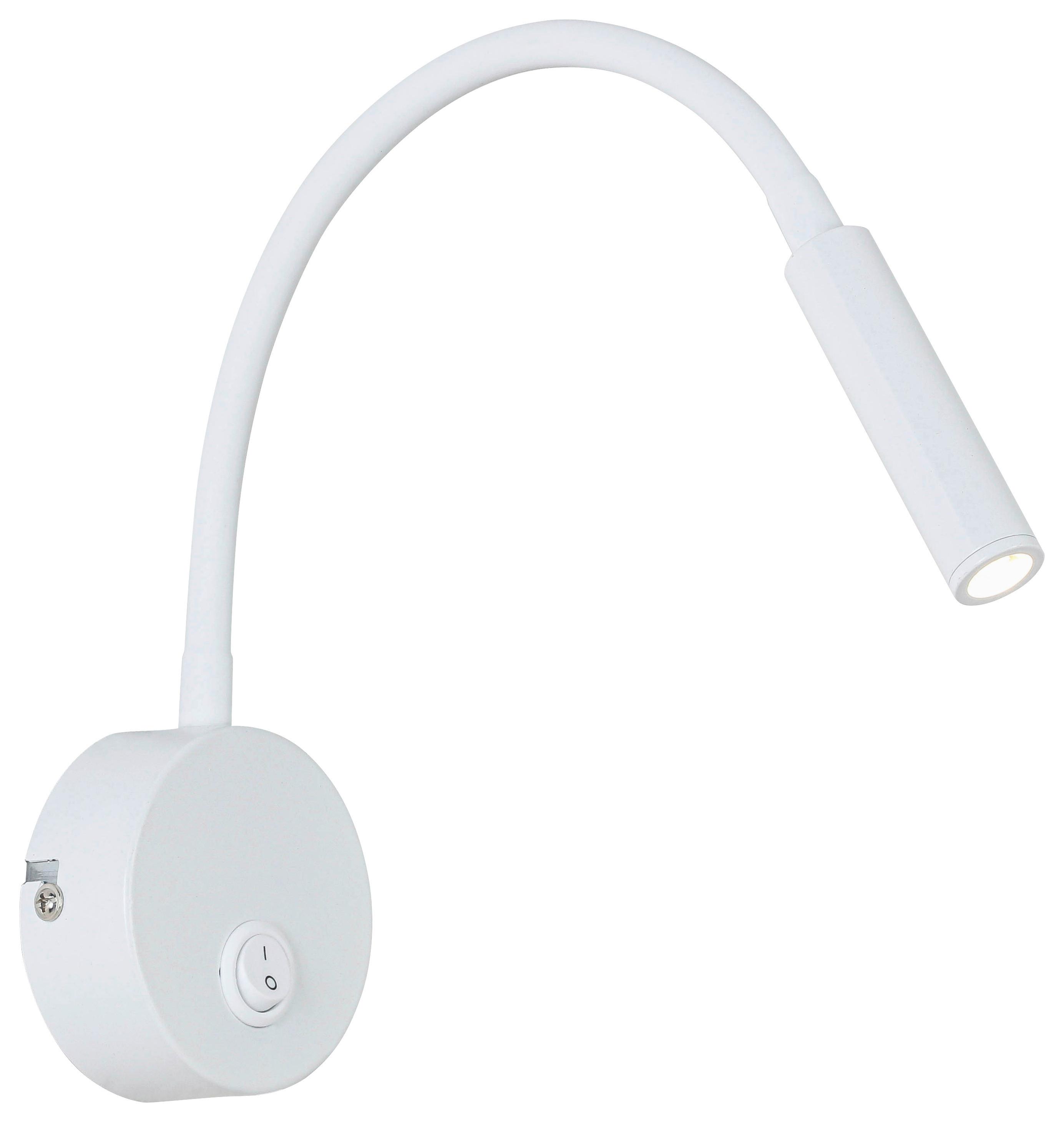 Led Svjetiljka Zidna Huoim - bijela, Konvencionalno, metal/plastika (3/8/46cm) - Mömax