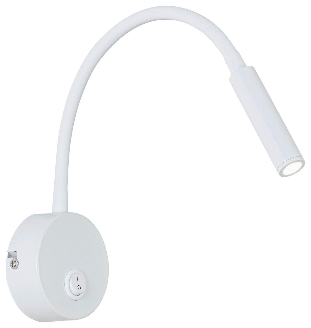 Led Svjetiljka Zidna Huoim - bijela, Konvencionalno, metal/plastika (3/8/46cm) - Mömax