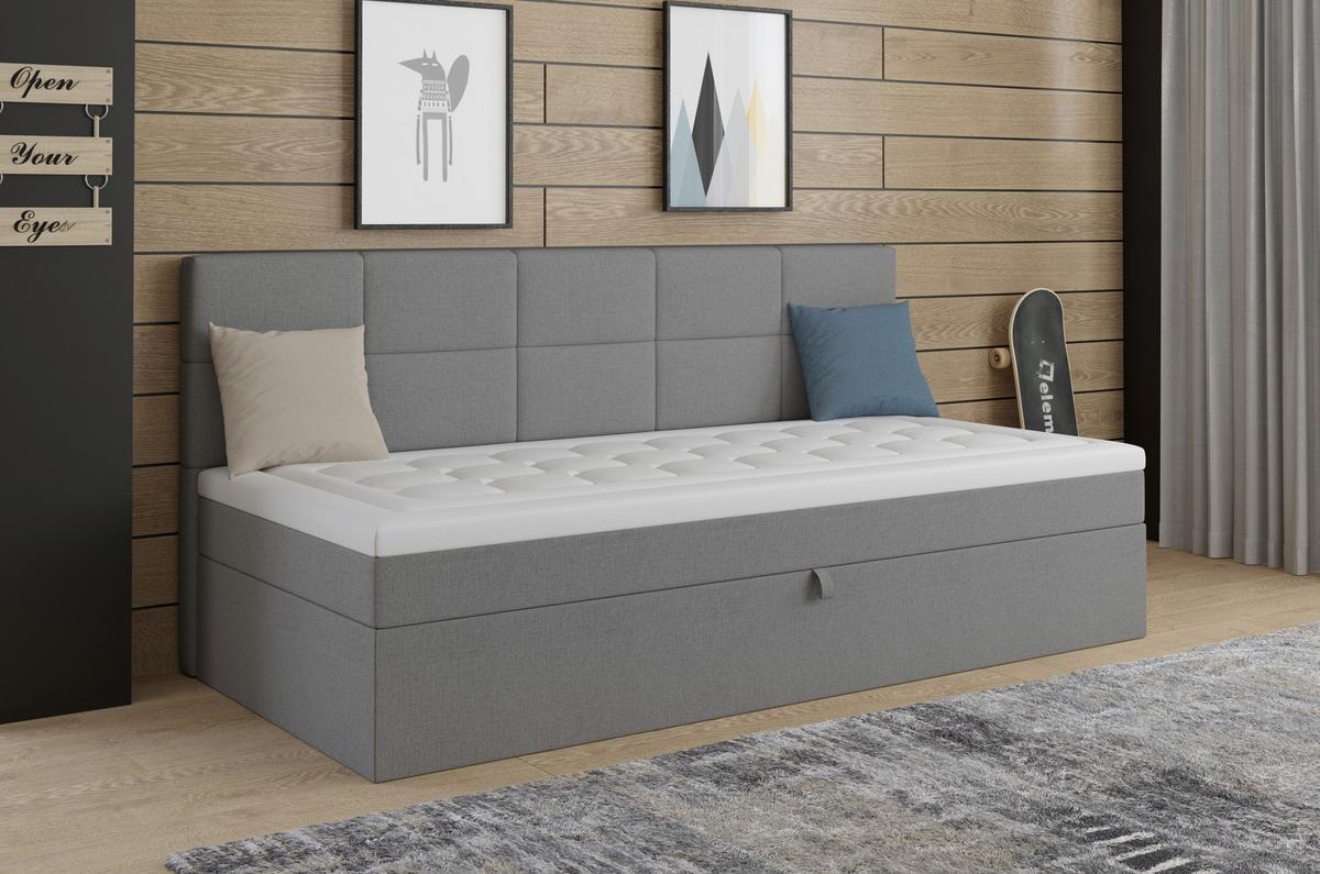 Heverő Taco 90/200cm - szürke, Konventionell, műanyag/faalapú anyag (90/200cm)