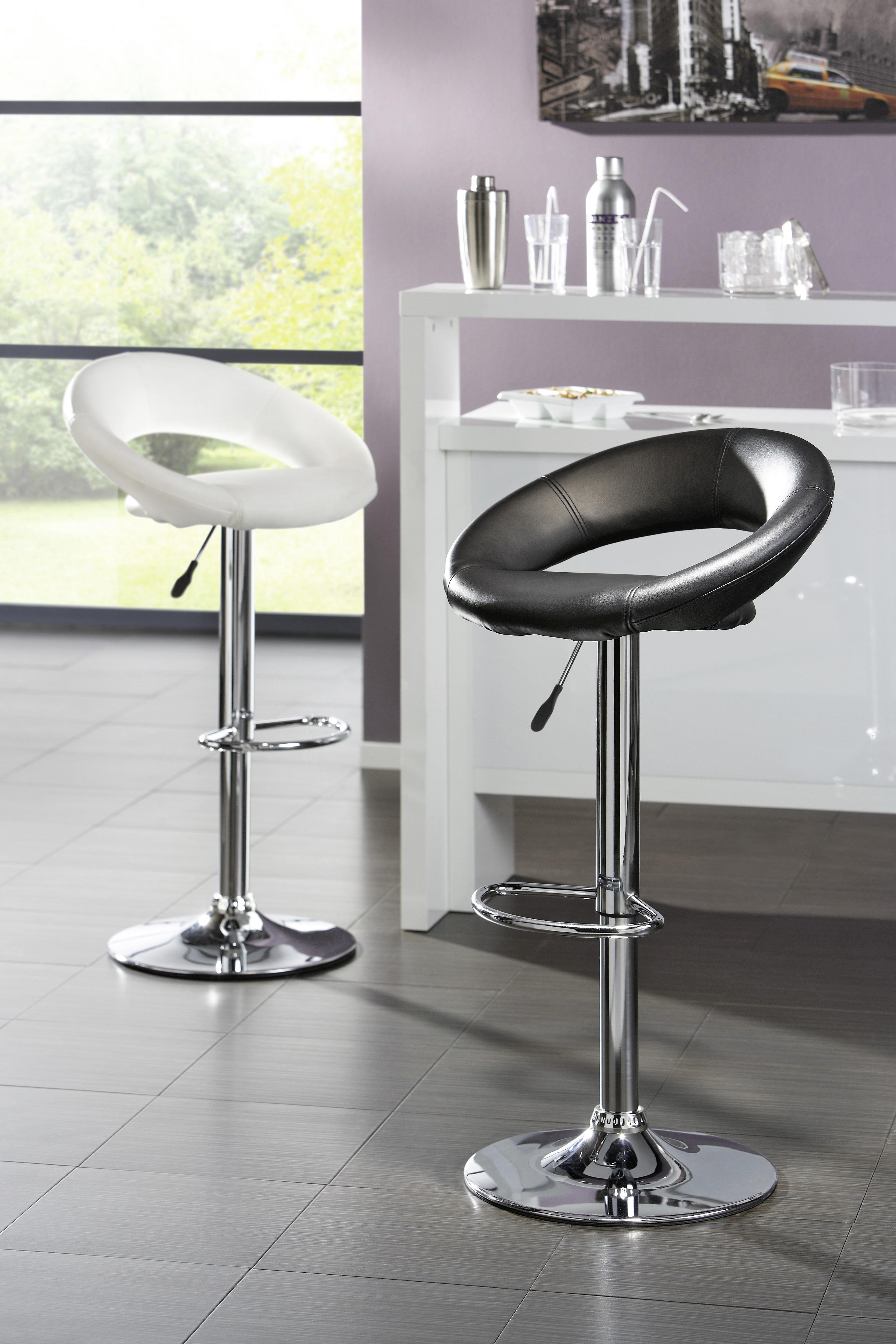 Barska Stolica Walker - boja hroma/crna, Konvencionalno, drvo/metal (50/82-103/56cm) - Modern Living