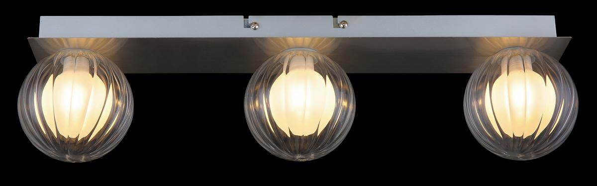Badezimmer-Deckenleuchte Ander Klar max. 10 Watt - Klar, KONVENTIONELL, Glas/Metall (50/10/12,5cm) - Globo