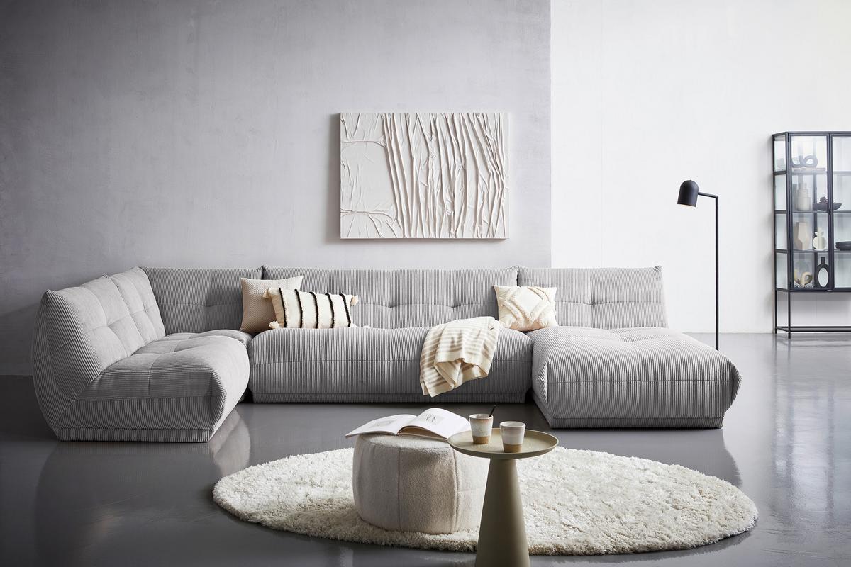 Modul Sofaelement Giselle Grau - Grau, Trend, Textil (105/80/112cm) - Livetastic