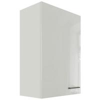 Küchenoberschrank in Lichtgrau glänzend - Schwarz/Grau, MODERN, Holzwerkstoff/Metall (60/89/32cm) - FlexWell