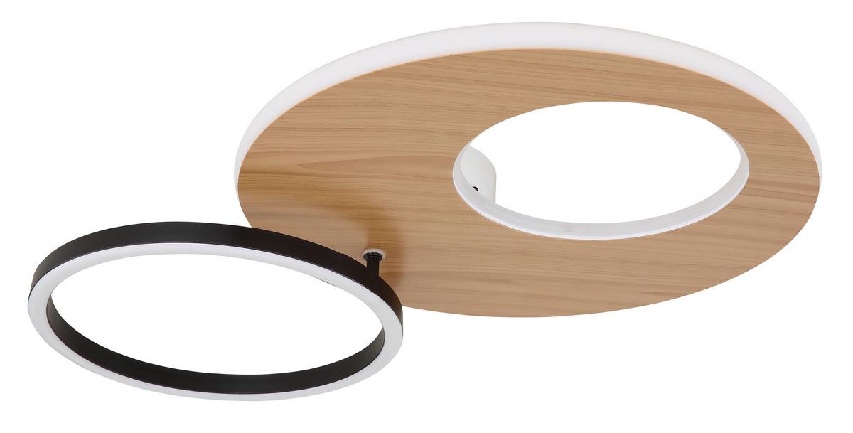 Stropna Led-svetilka Forsi, S Sijalko - črna/bela, Design, kovina/umetna masa (61,2/40/10,5cm) - Globo