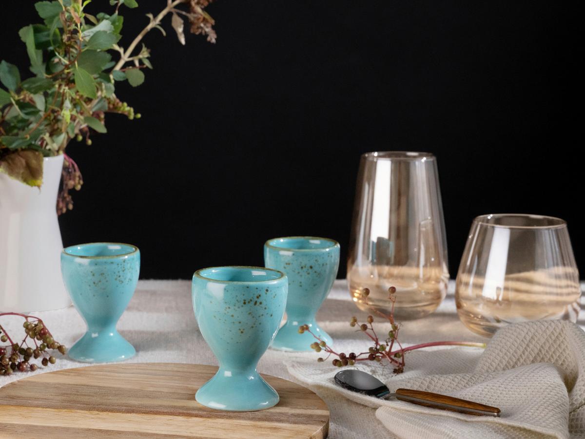 Eierbecherset 33024 Nature Collection - Türkis, Trend, Keramik (5,5cm) - Creatable