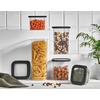 FÖRVARINGSBURKAR SET GIZEM - svart/transparent, Modern, plast (23/23/33cm) - Mömax