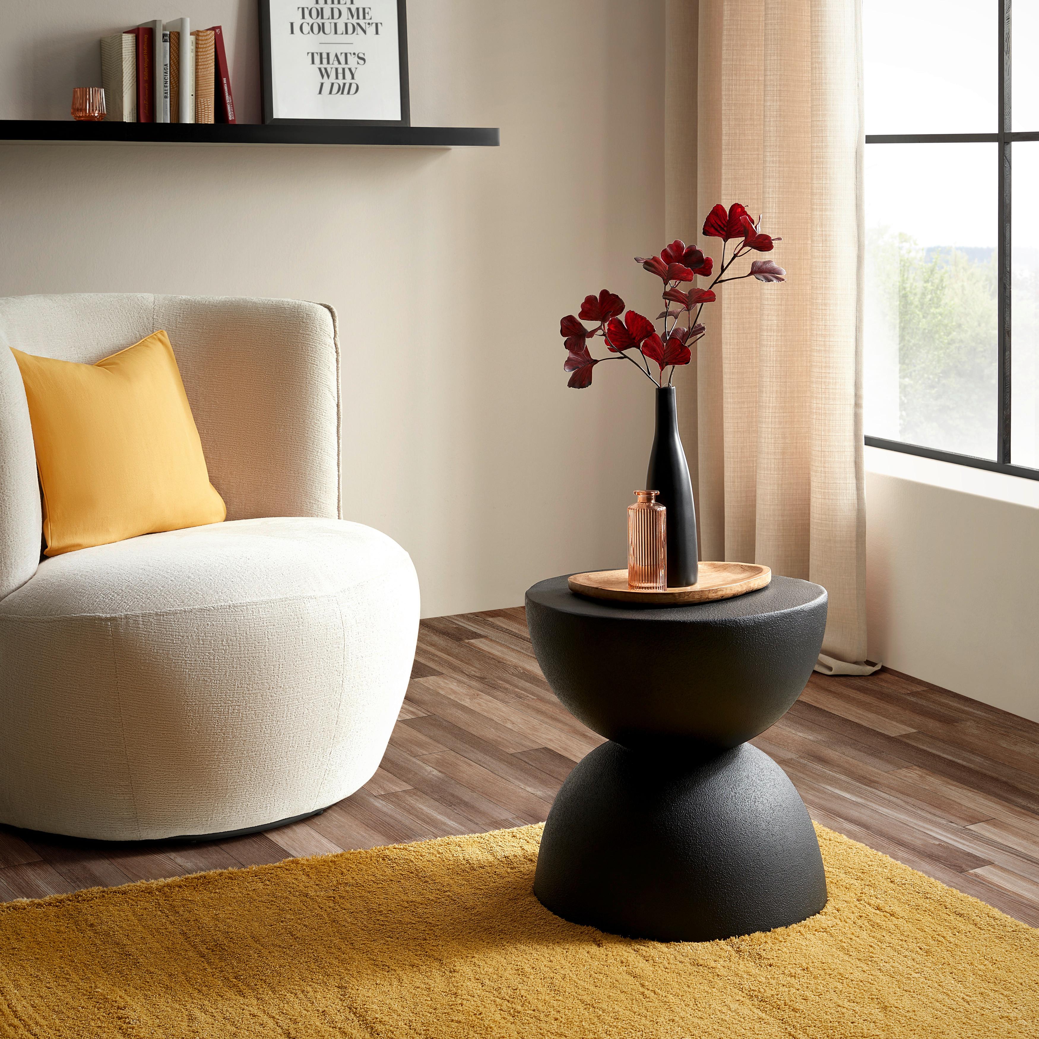 Stolić Tondo - crna, Lifestyle, kamen (40/40/41cm) - Premium Living