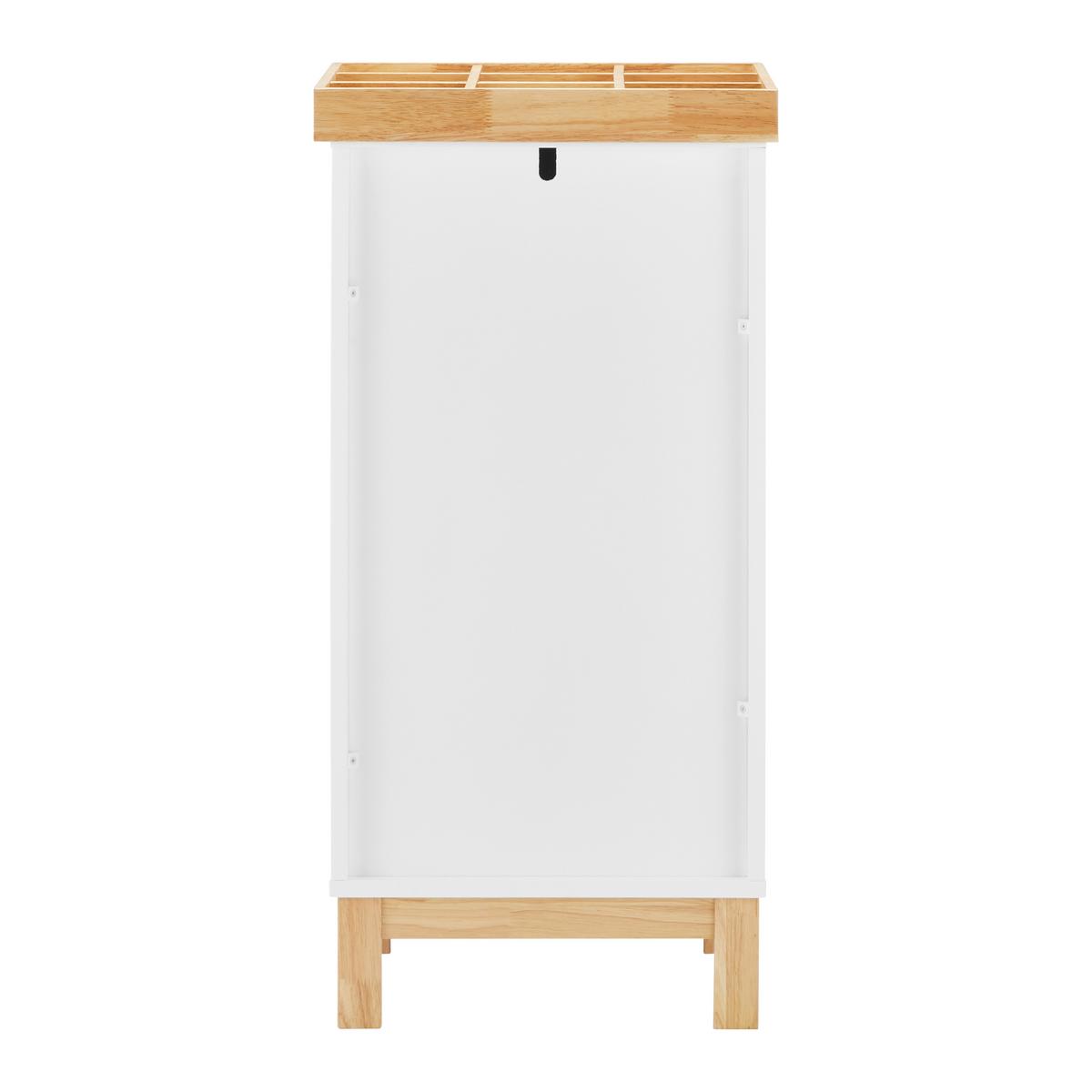 Unterschrank Rico Weiß/ Naturfarben ca. 42x85x35 cm - Naturfarben/Weiß, MODERN, Holz (42/85/35cm) - Bessagi Home