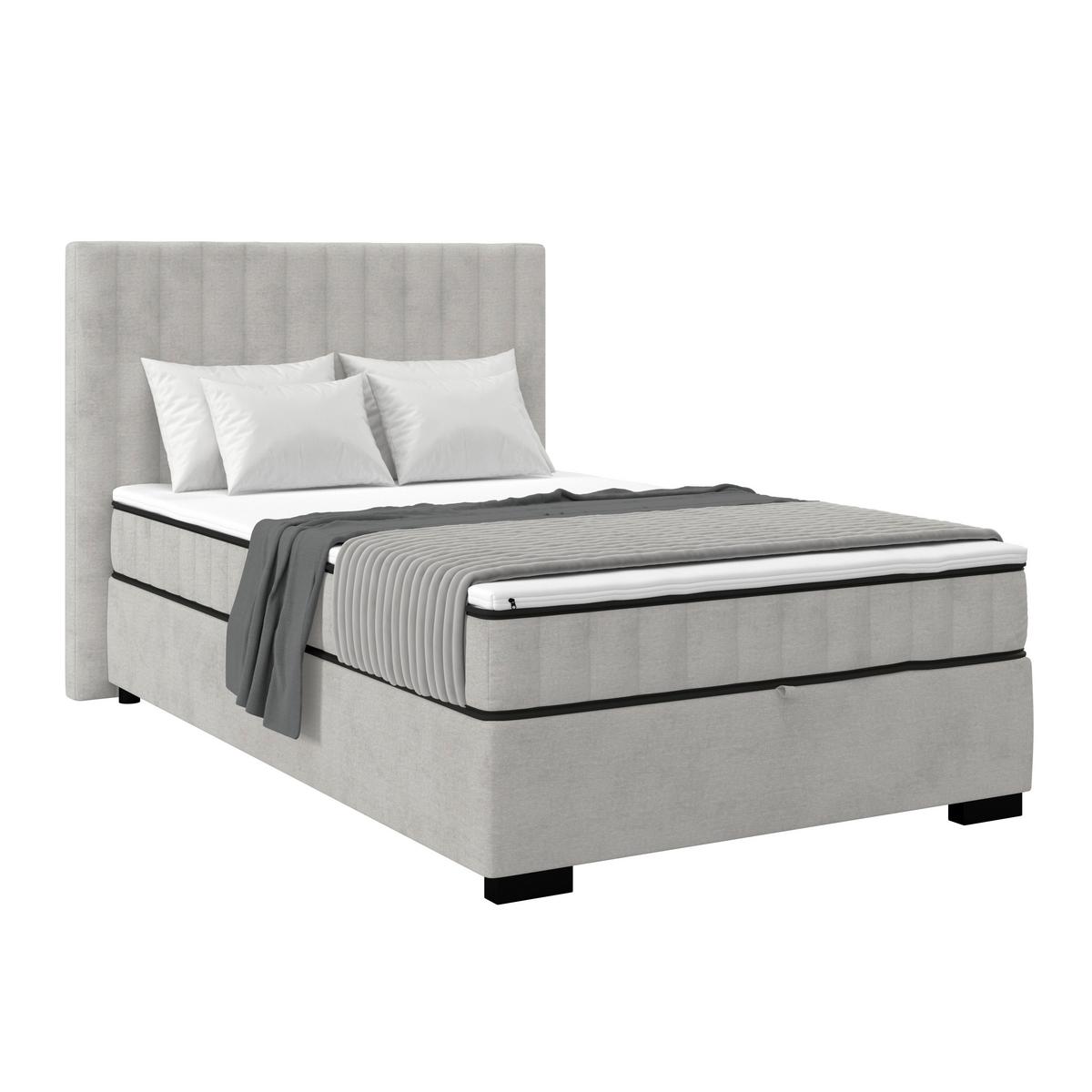 Box Krevet Maya C - svijetlo siva/crna, Moderno, drvni materijal/drvo (100/200cm) - Modern Living