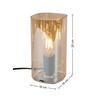 BORDSLAMPA AMBER - bärnstensfärgad/svart, Modern, glas/plast (10/10/20cm) - Mömax