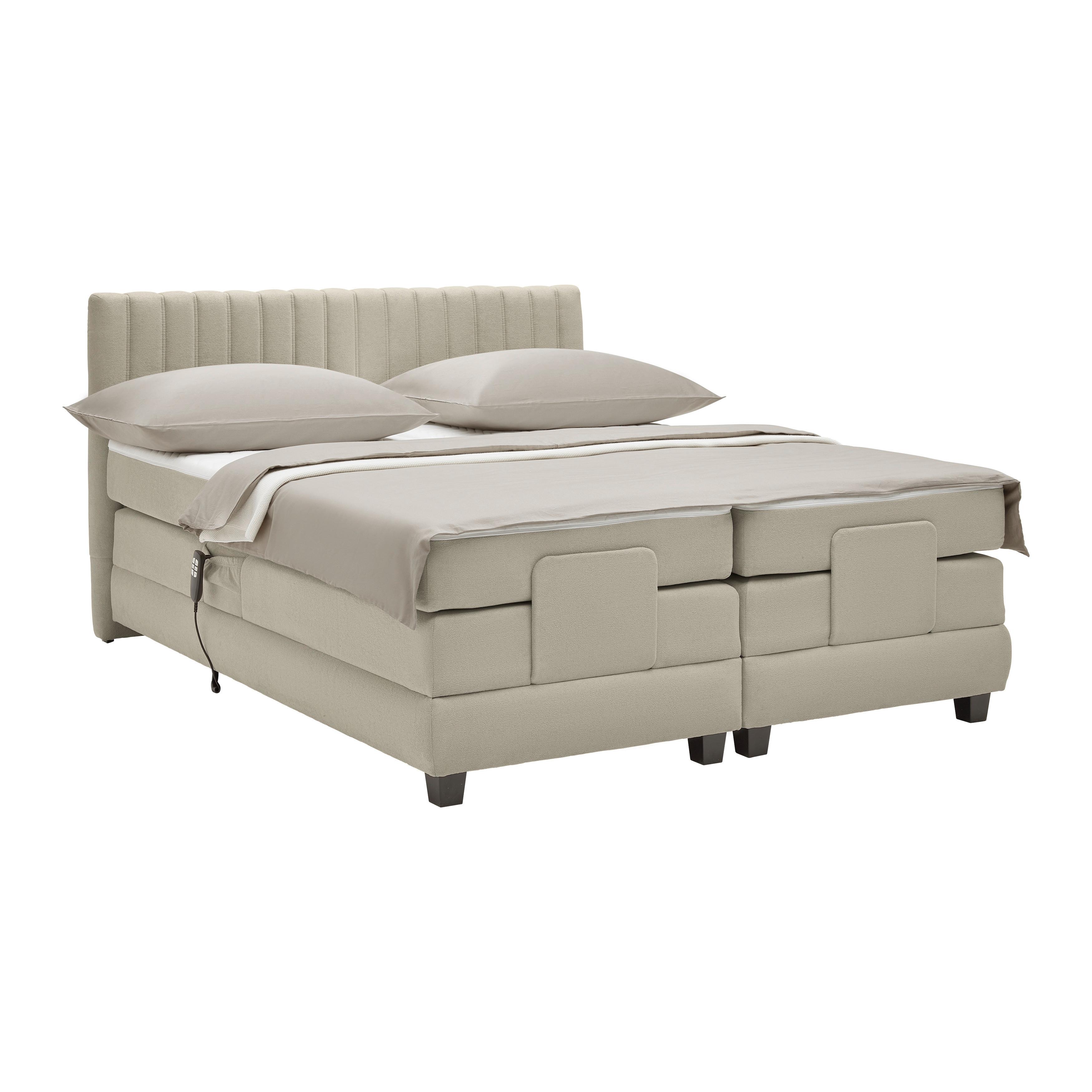 Boxspringbett Dixon Cappuccino ca. 180x200cm - Schwarz/Cappuccino, KONVENTIONELL, Holz/Holzwerkstoff (180/200cm) - Premium Living