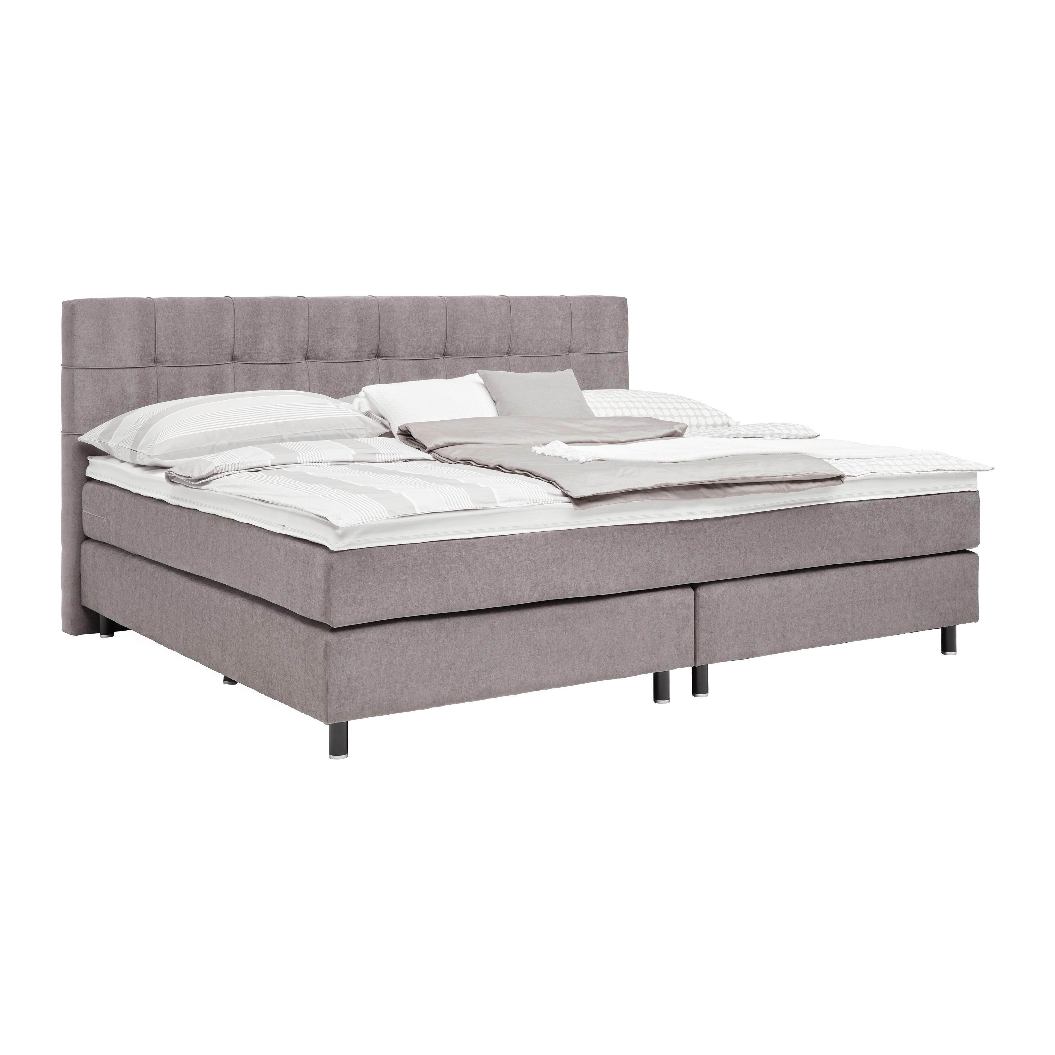 Boxspringbett Primo Dunkelgrau ca. 240x200cm - Dunkelgrau, KONVENTIONELL, Holz/Holzwerkstoff (240/200cm) - Premium Living