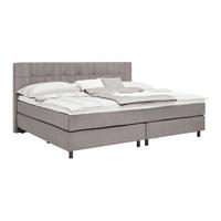 Boxspringbett Primo Dunkelgrau ca. 220x200cm - Dunkelgrau, KONVENTIONELL, Holz/Holzwerkstoff (220/200cm) - Premium Living
