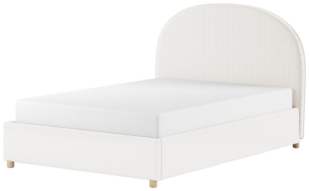 Kinder-/Juniorbett Moon Weiß ca. 140x200 cm Bouclé - Naturfarben/Weiß, ROMANTIK / LANDHAUS, Holz/Textil (140/200cm) - Vipack