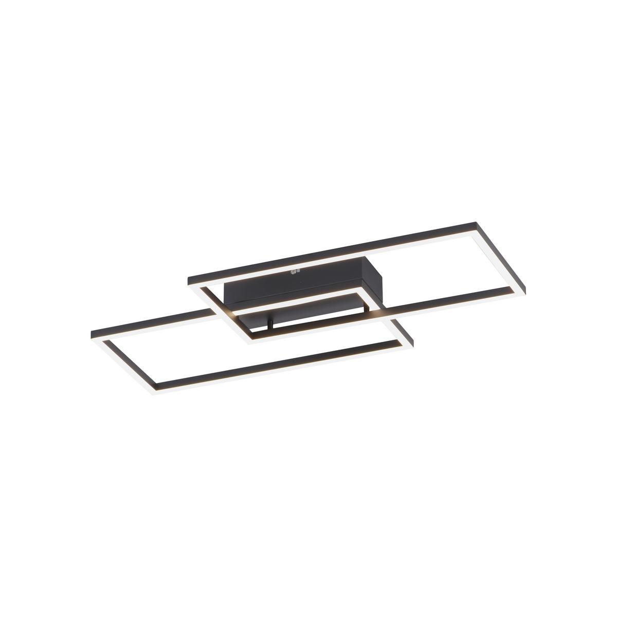 LED-Deckenleuchte Iven max. 30 Watt - Schwarz, Design, Kunststoff/Metall (60,5/32,5/6,5cm)