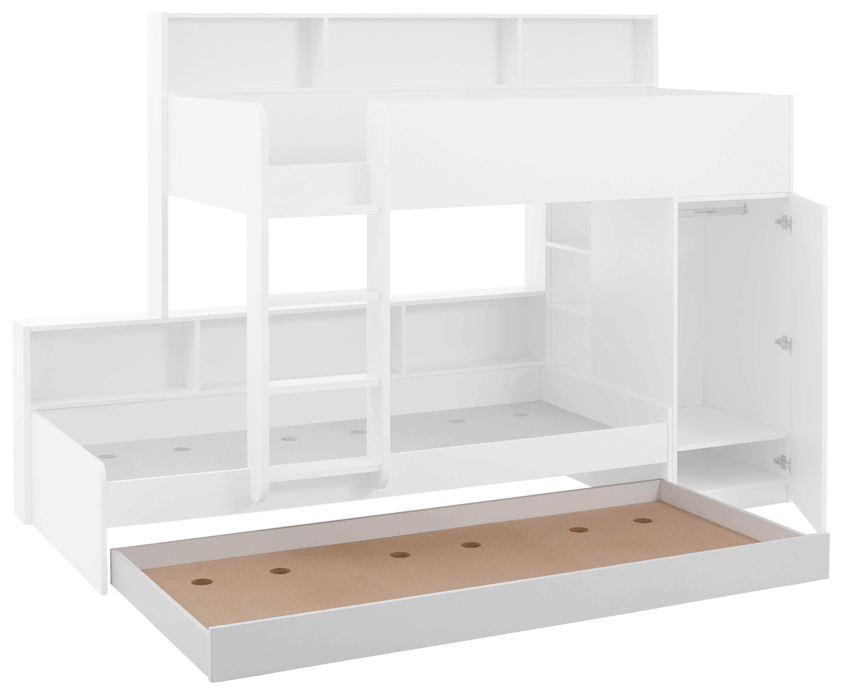 Podposteljni Predal Sina, Bela - bela, Moderno, leseni material (199,4/20,5/95,6cm)