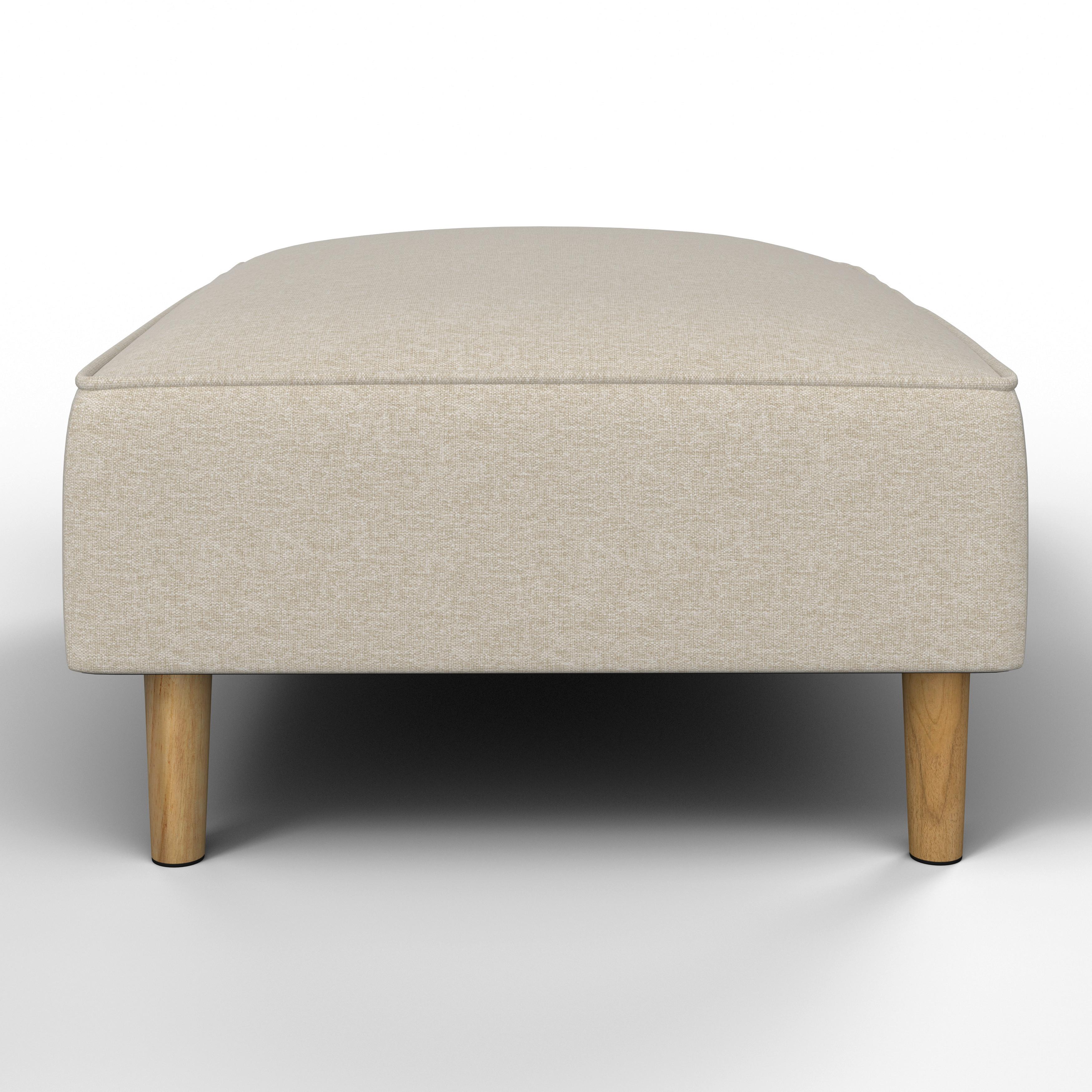 RECAMIERE FANNY - gråbrun/naturfärgad, Modern, trä/textil (154/55/73cm) - Bessagi Home