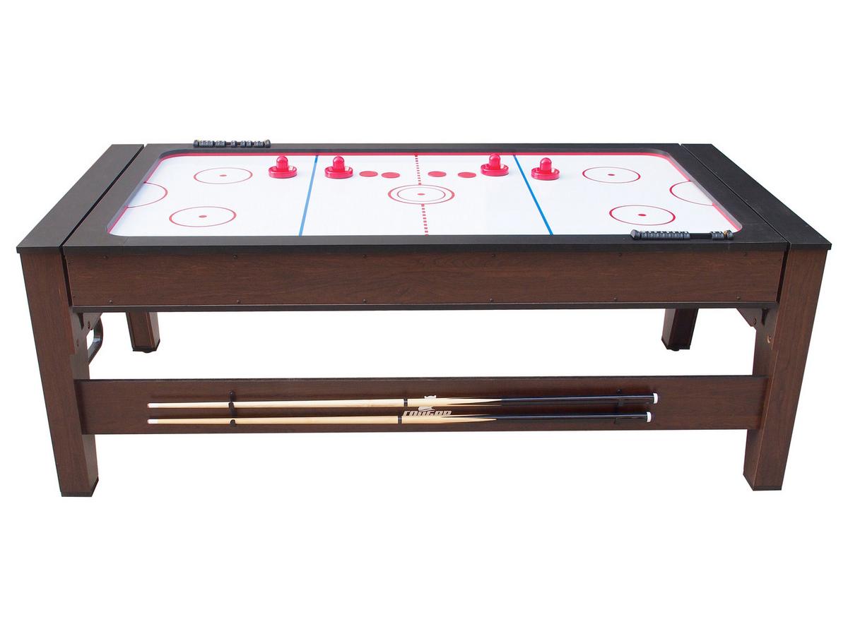 Multispieltisch Reverso inkl. Zubehör - Rot/Braun, KONVENTIONELL, Holz/Kunststoff (107/81/217cm) - Ambia Garden